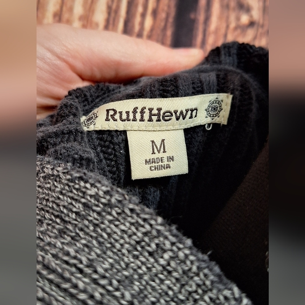 Ruff Hewn Gray 100% Cotton Button Up Sweater Womens Size Medium! - Picture 4 of 4